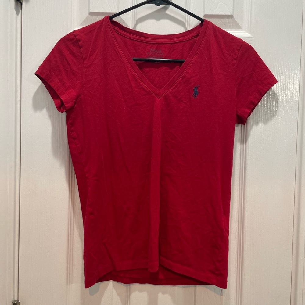 Hardly Worn Polo Ralph XS Lauren V-neck Short Sleeve T-Shirt - Picture 3 of 8